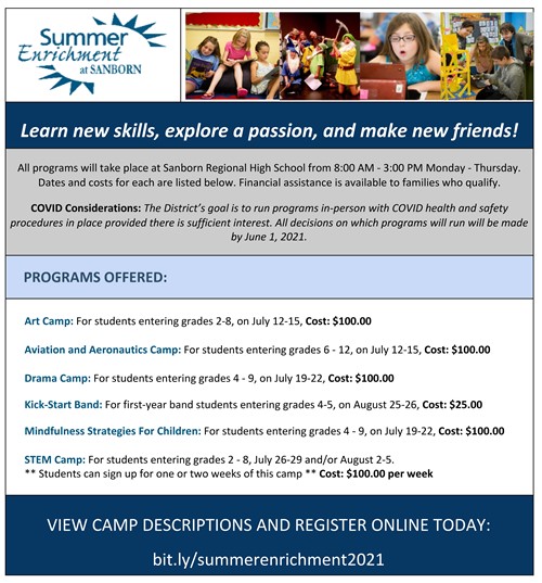 Summer Enrichment Camps 2021